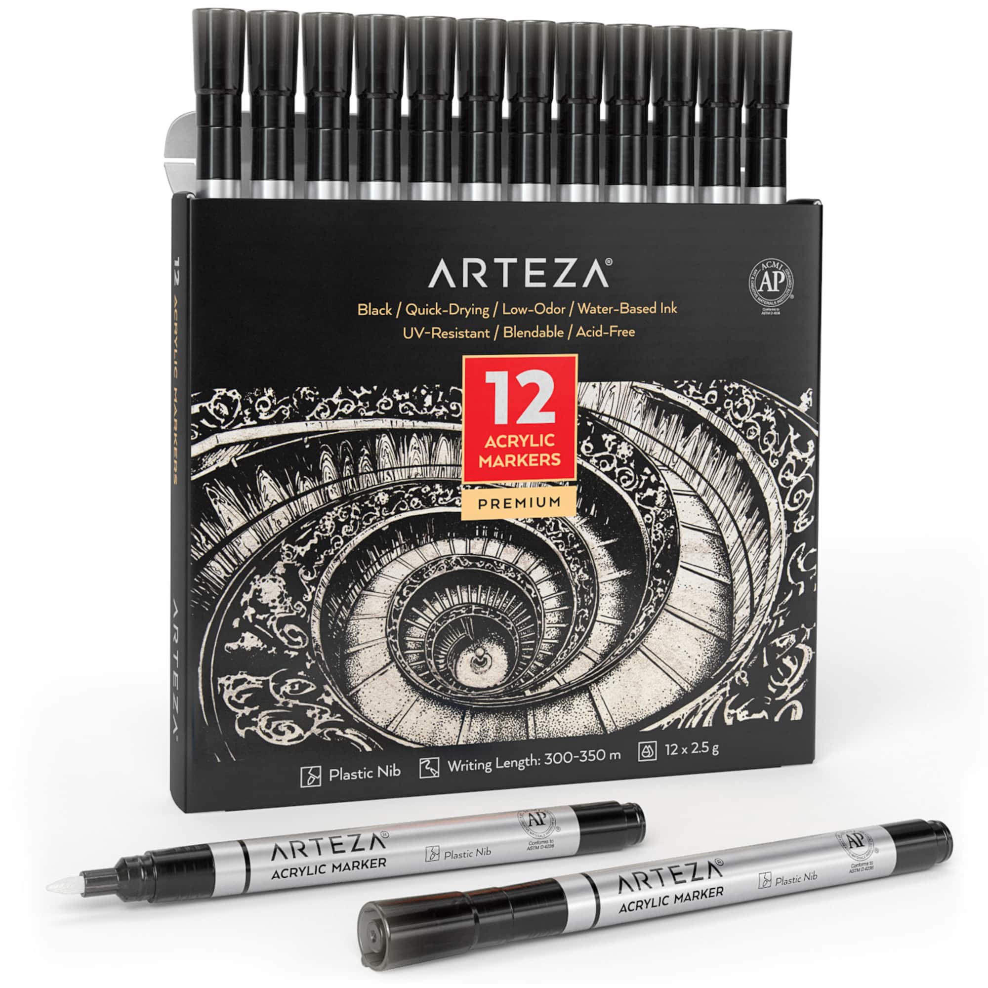 Arteza® Black Extra Fine Acrylic Paint Markers